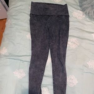 Aerie grey acid wash leggings